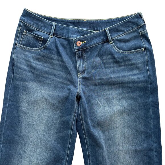 NWT HALARA Flex (2 Pair) Asymmetric Waist Baggy Wide Leg Jeans SZ LP - Picture 6 of 13